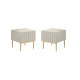 Lot de 2 chevets tiroir KASHA pieds or