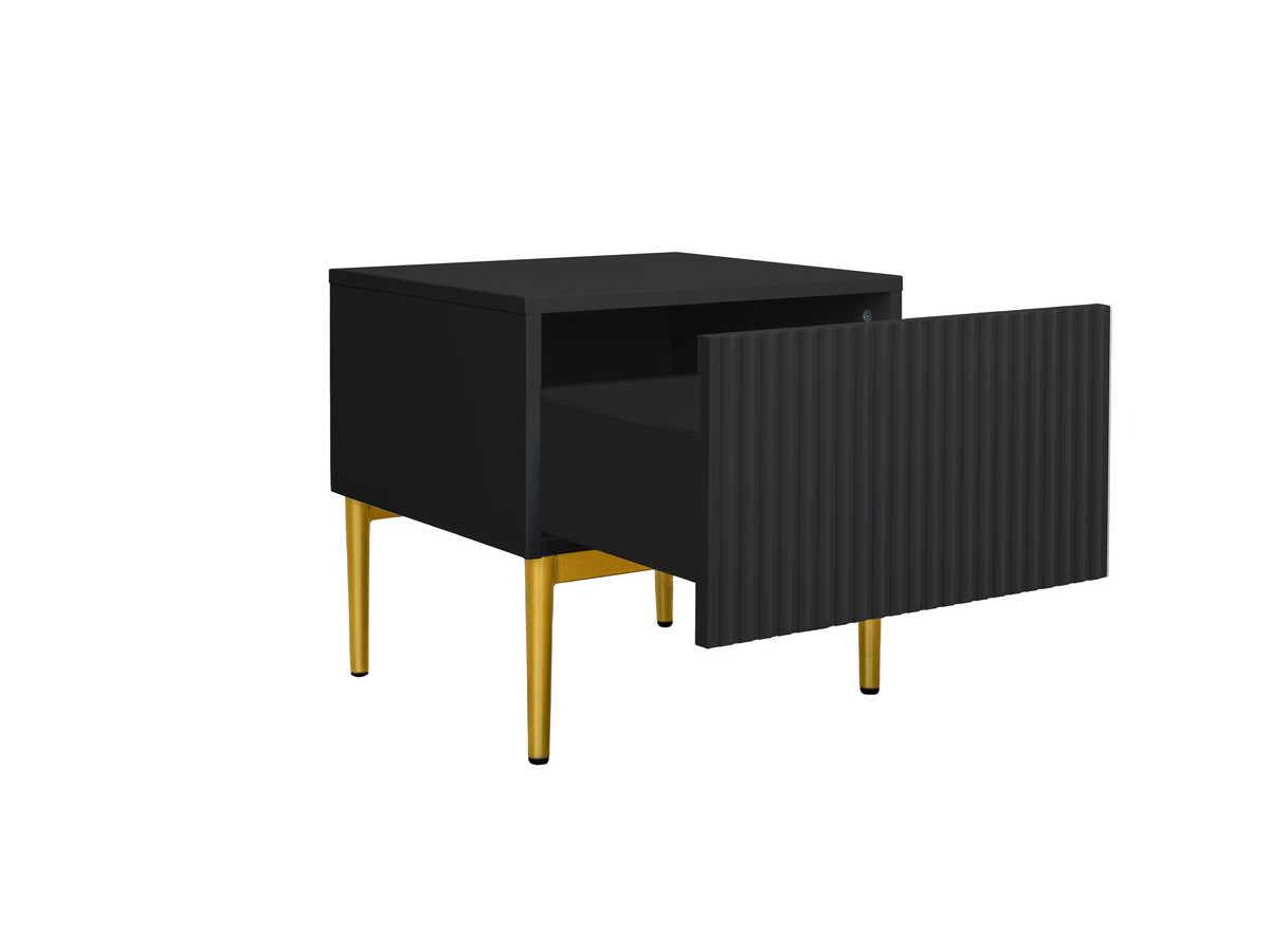 Lot de 2 chevets tiroir KASHA pieds or noir — vue 5