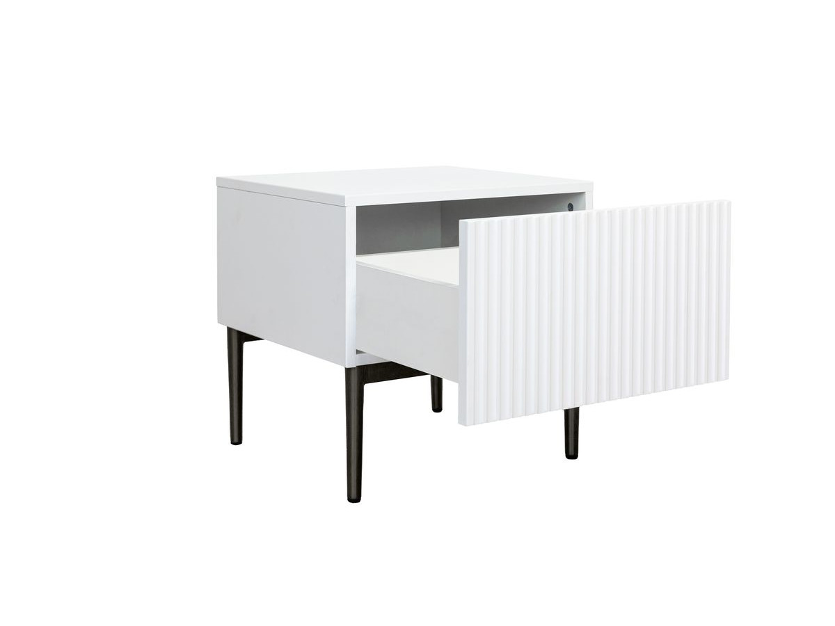 Lot de 2 chevets tiroir KASHA pieds noir blanc — vue 6