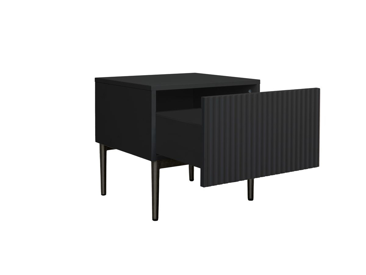 Lot de 2 chevets tiroir KASHA pieds noir noir — vue 6