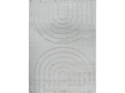 Tapis poils longs lavable ALADINE motif abstrait