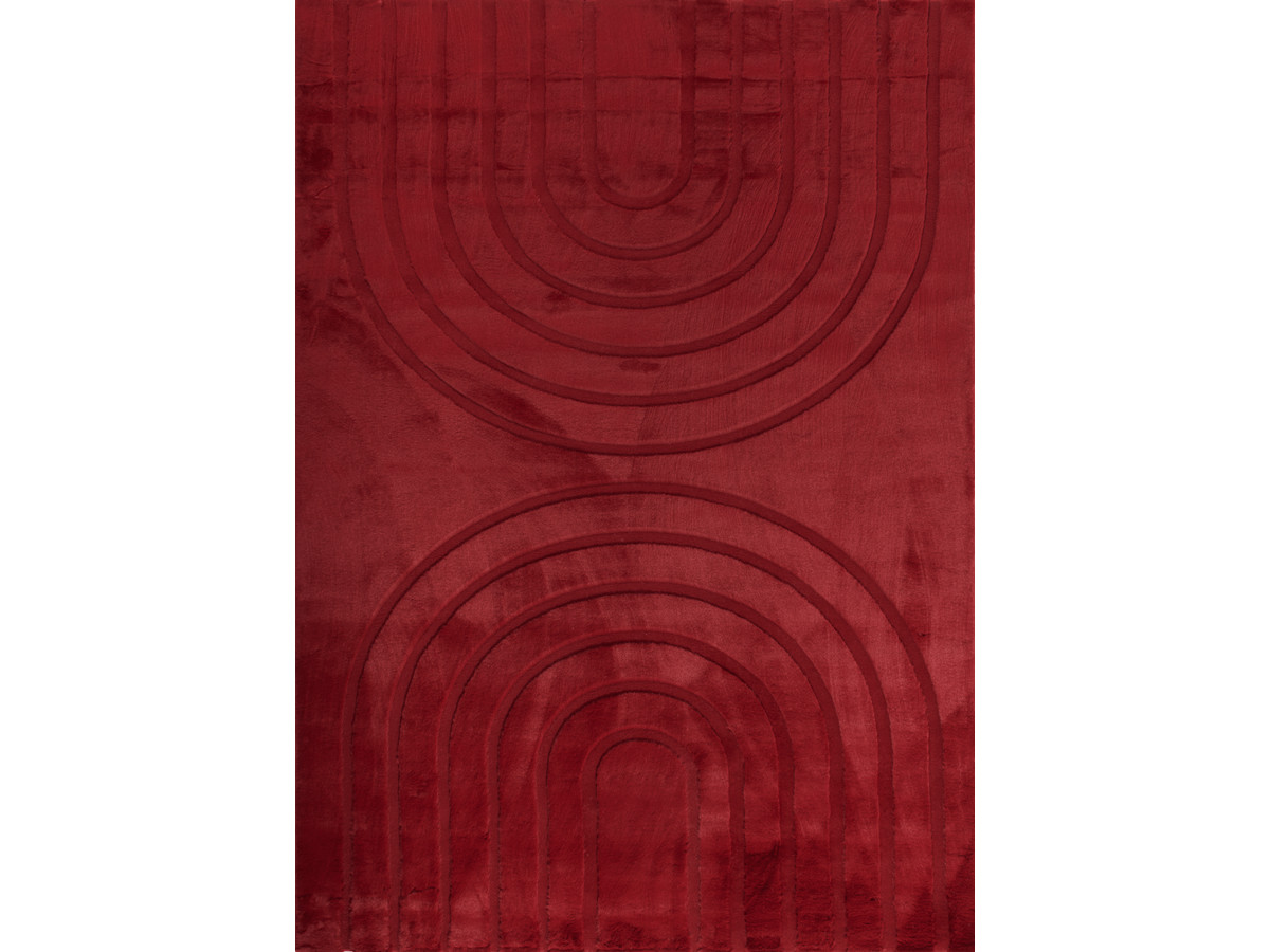 Tapis poils longs lavable ALADINE motif abstrait