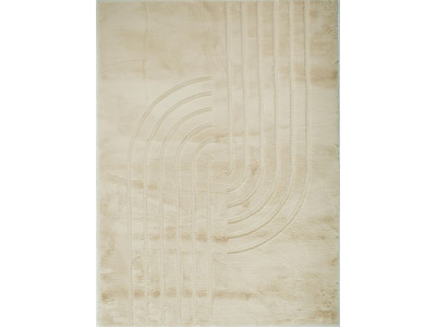 Tapis poils longs lavable ANITA motif abstrait