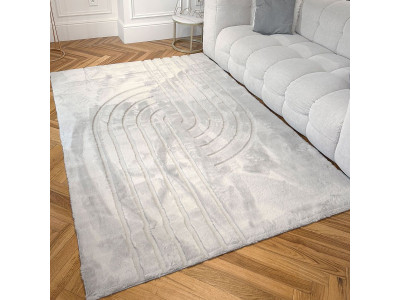 Tapis poils longs lavable ANITA motif abstrait