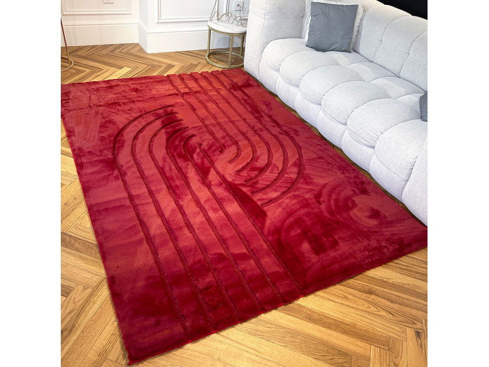 Tapis poils longs ANITA motif abstrait