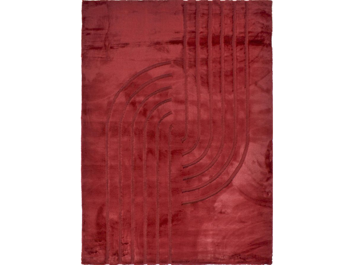 Tapis poils longs lavable ANITA motif abstrait