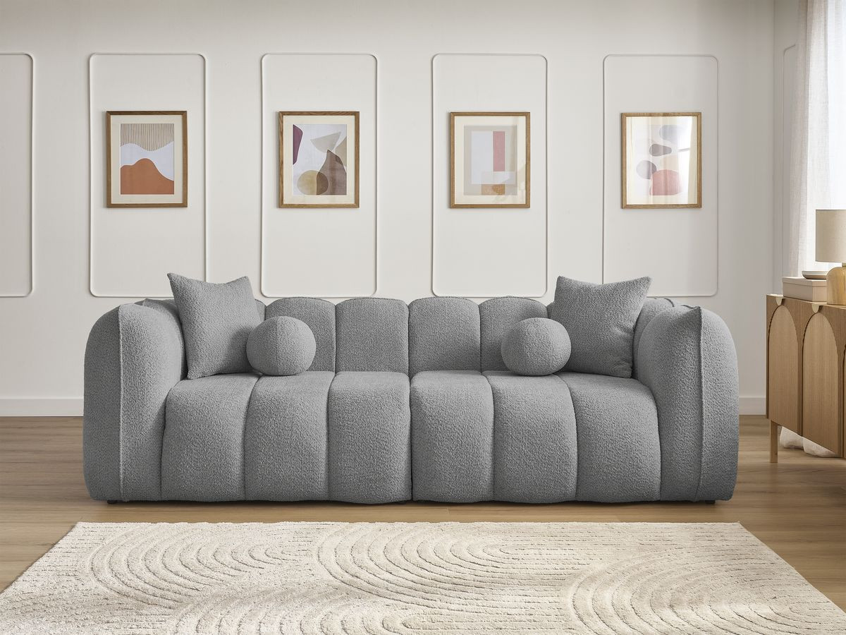 Canapé droit 3 places DENVER gris clair — vue 6