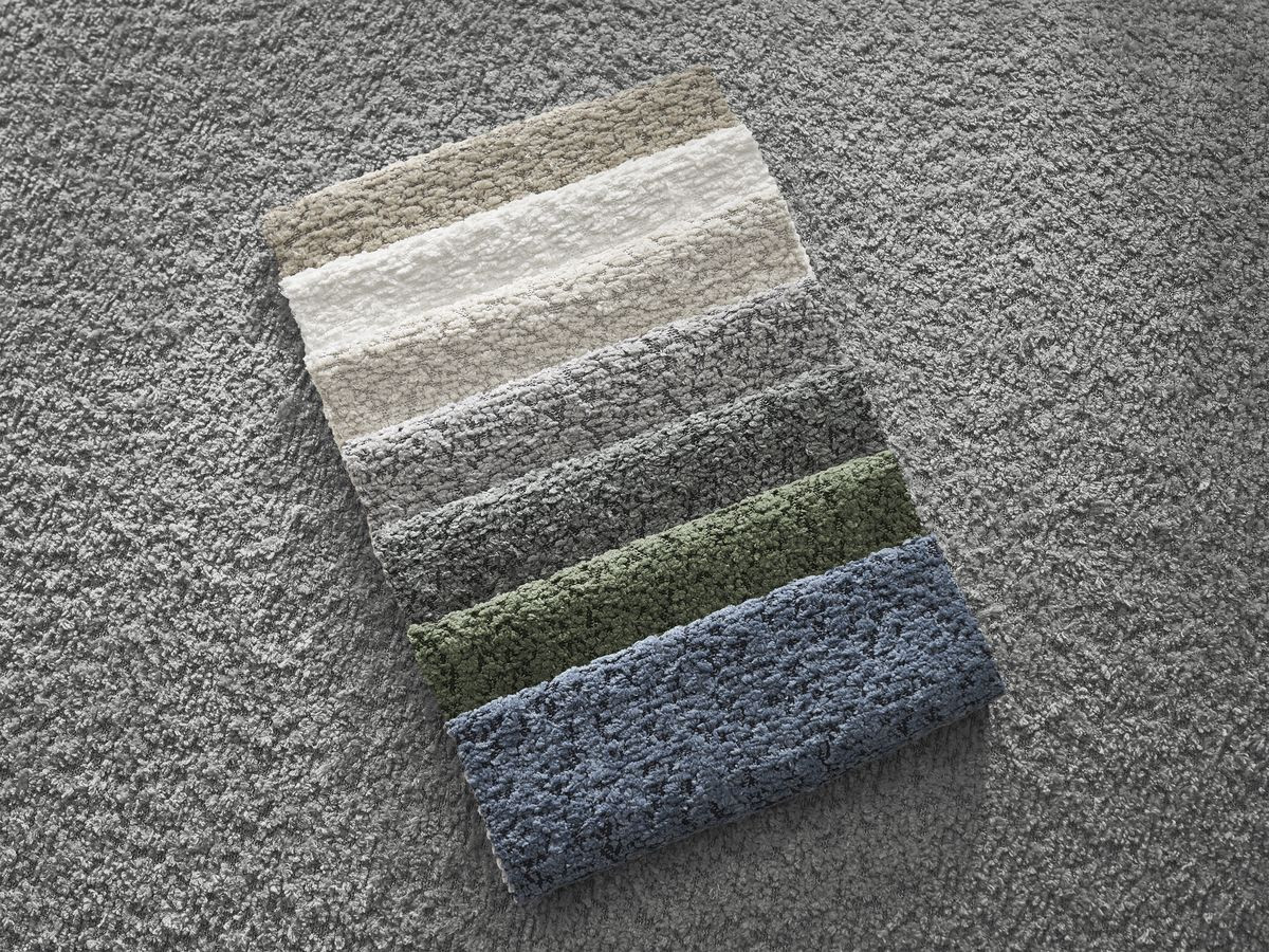 Canapé droit 3 places DENVER avec pouf gris clair — vue 4