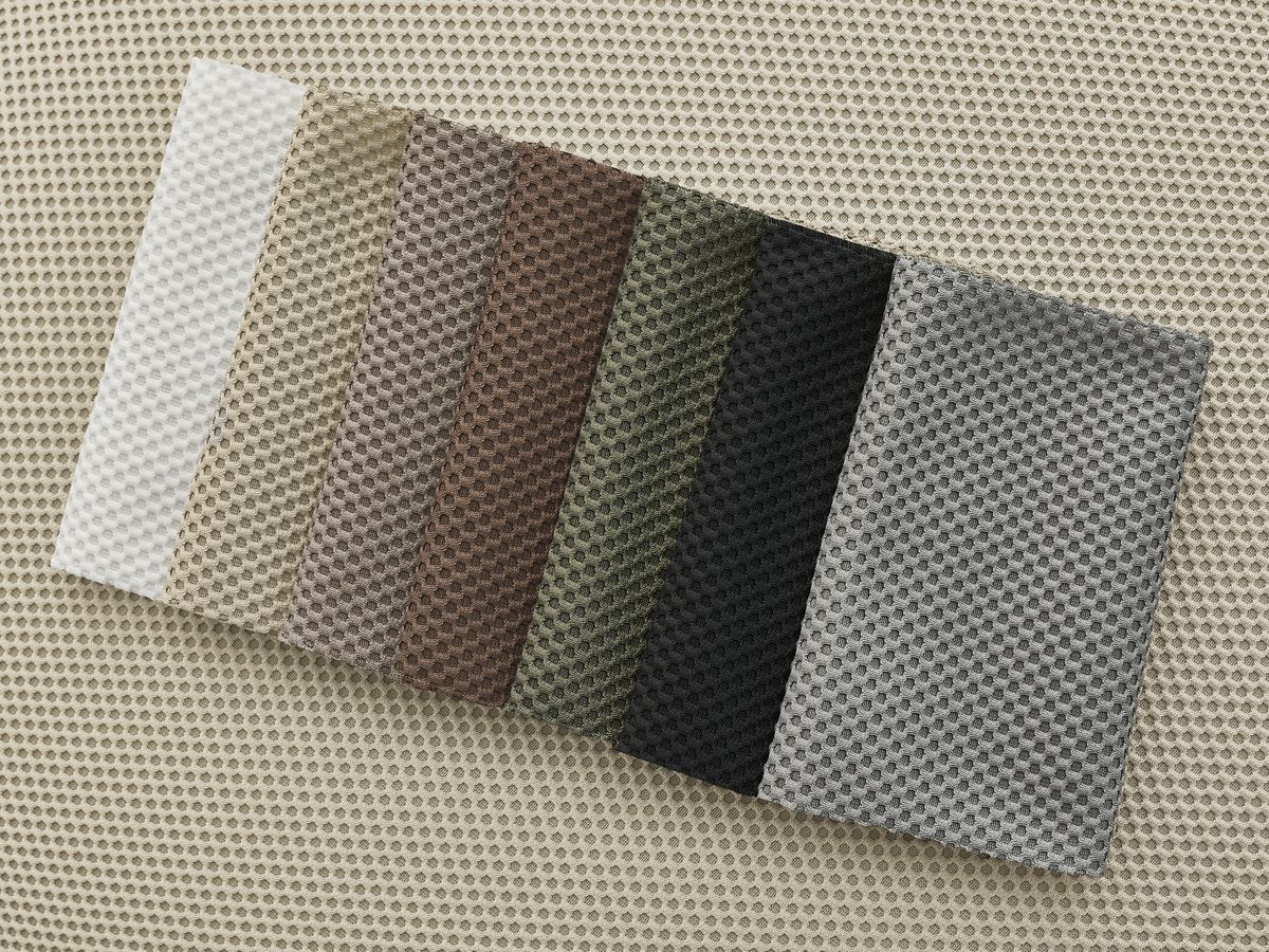 Canapé d'angle fixe EVEREST tissu chiné - Orange - Angle droit - 10 coussins