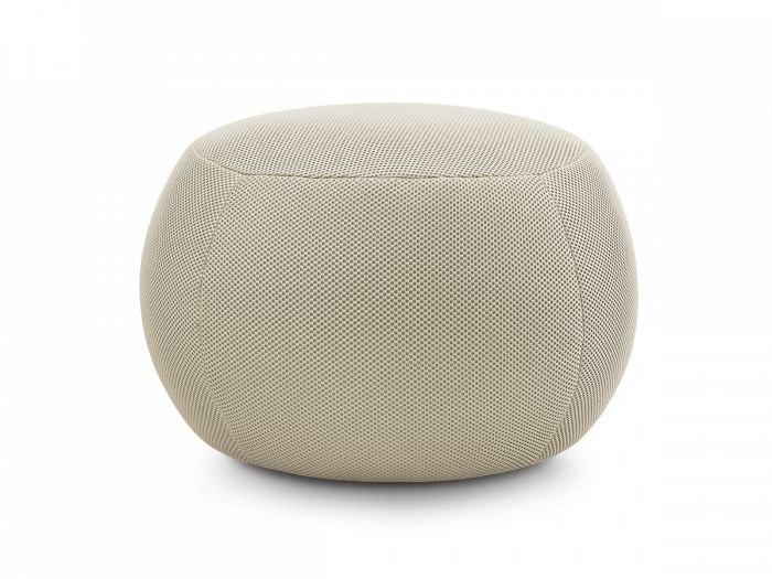 Pouf rond sans plateau HAYDEN tissu mesh