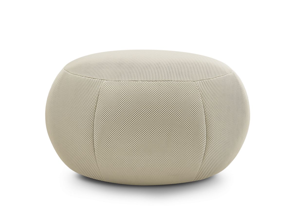 Pouf rond sans plateau HAYDEN tissu mesh