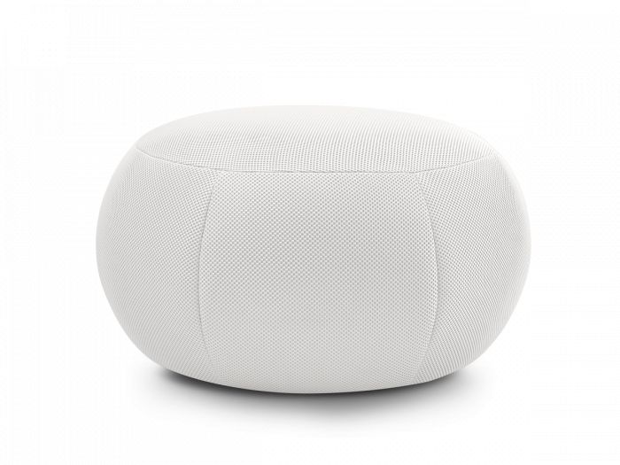 Pouf rond sans plateau HAYDEN tissu mesh