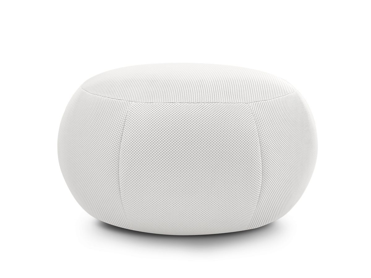 Pouf rond sans plateau HAYDEN tissu mesh