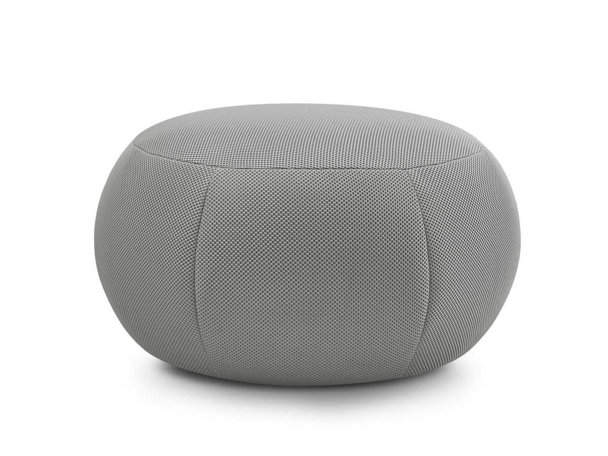 Pouf rond sans plateau HAYDEN tissu mesh