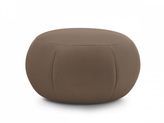 Pouf rond sans plateau HAYDEN tissu mesh