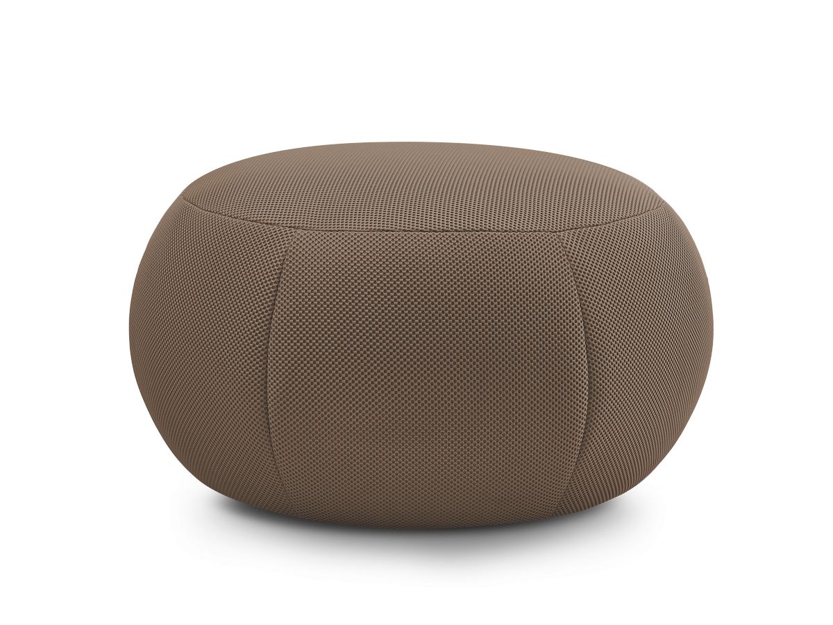 Pouf rond sans plateau HAYDEN tissu mesh