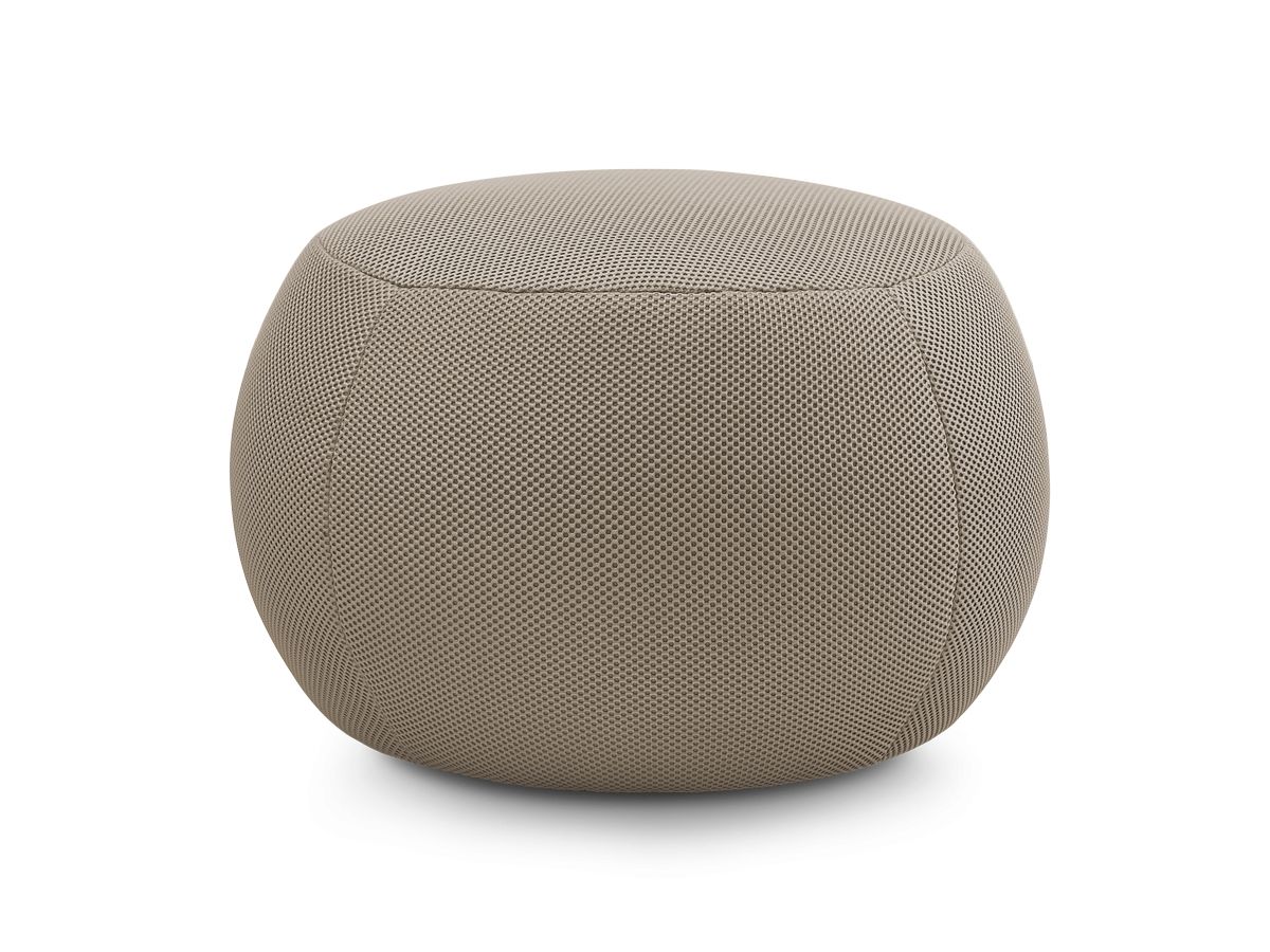 Pouf rond sans plateau HAYDEN tissu mesh