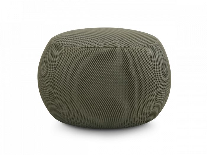 Pouf rond sans plateau HAYDEN tissu mesh