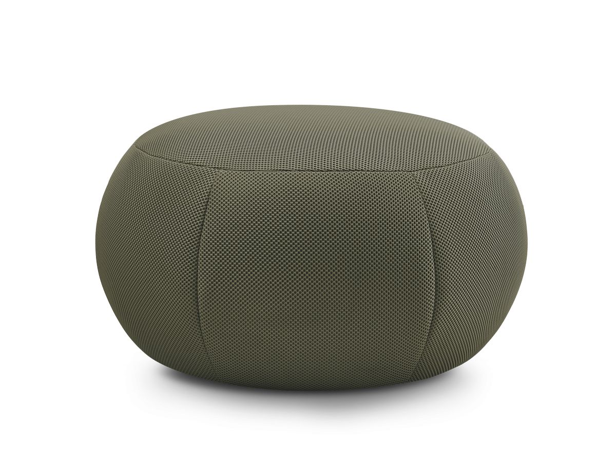 Pouf rond sans plateau HAYDEN tissu mesh