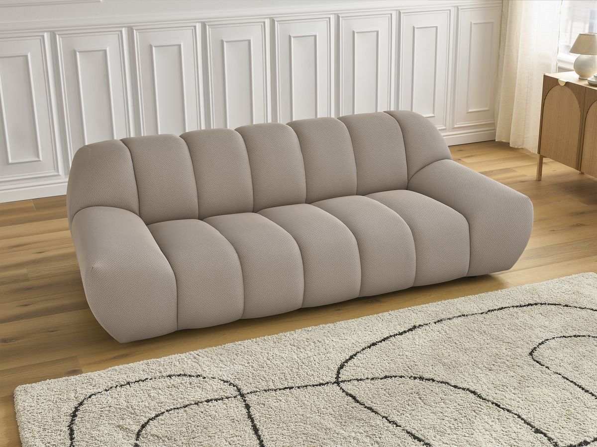 Canapé droit fixe 2 places HAYDEN tissu mesh