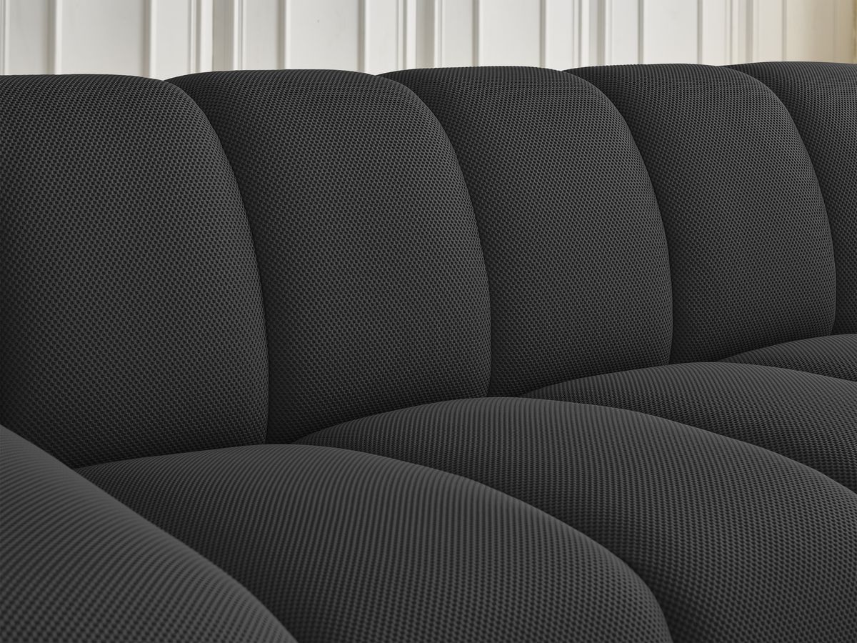 Canapé droit fixe 2 places HAYDEN tissu mesh