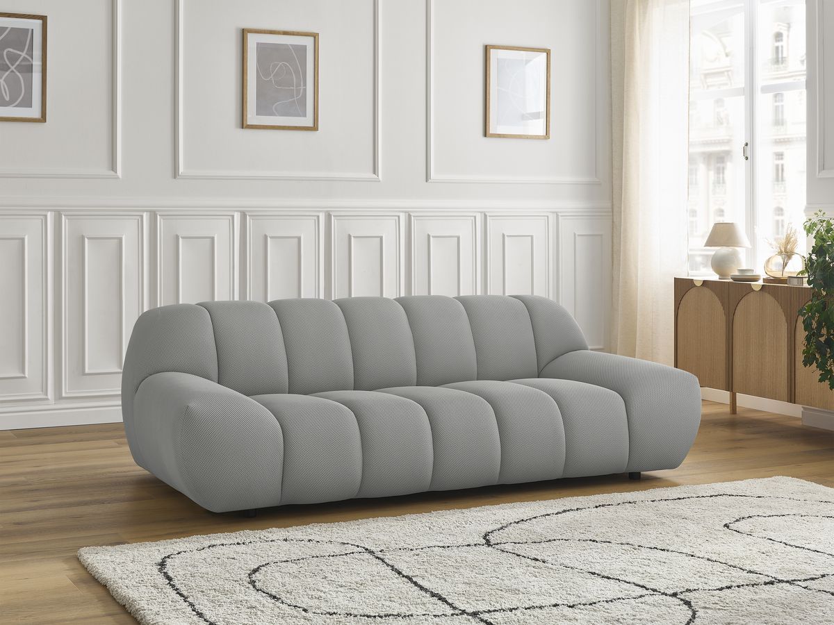 Canapé droit fixe 2 places HAYDEN tissu mesh