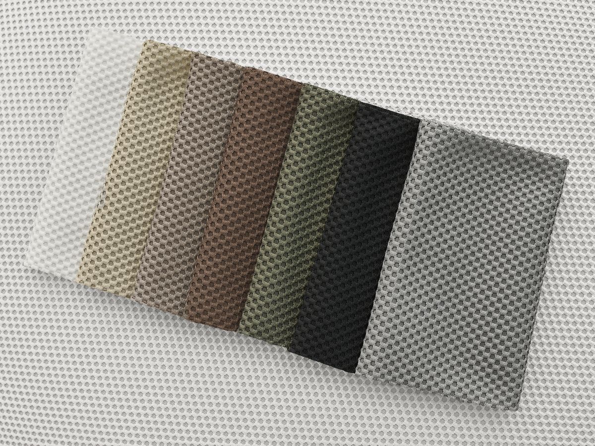 Canapé droit fixe 3 places HAYDEN tissu mesh