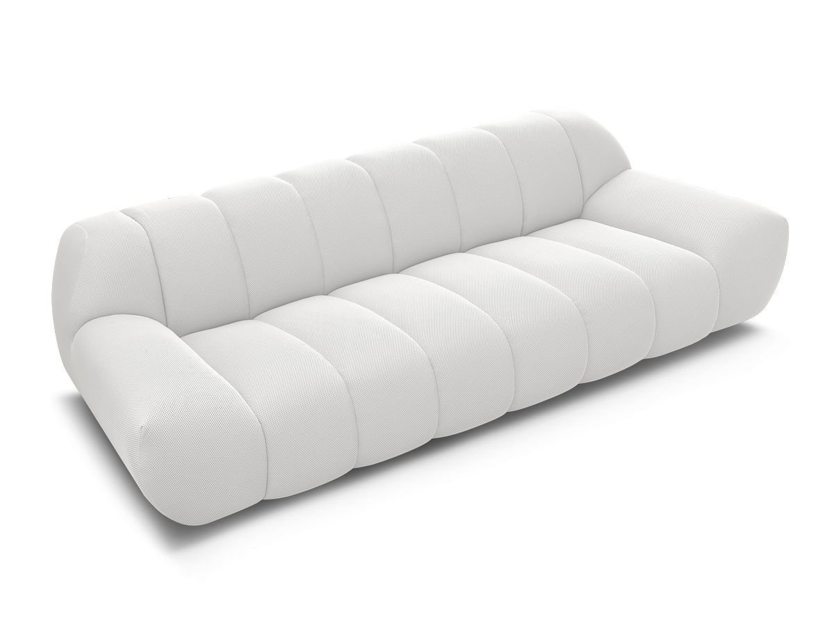 Canapé droit fixe 3 places HAYDEN tissu mesh