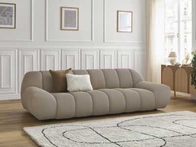 Canapé droit fixe 3 places HAYDEN tissu mesh
