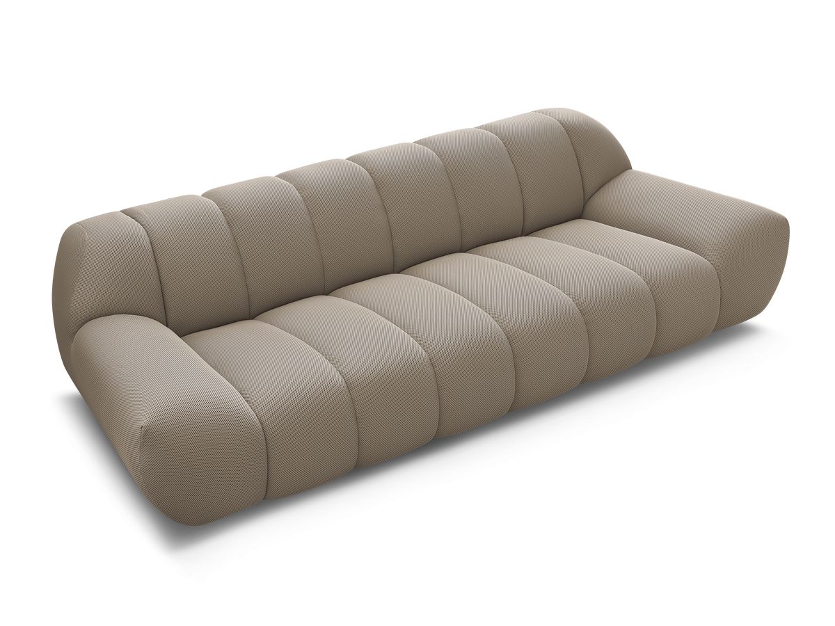 Canapé droit fixe 3 places HAYDEN tissu mesh