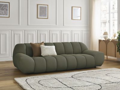 Canapé droit fixe 3 places HAYDEN tissu mesh