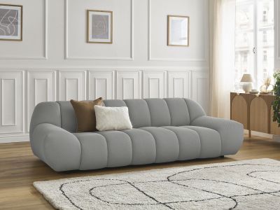 Canapé droit fixe 3 places HAYDEN tissu mesh