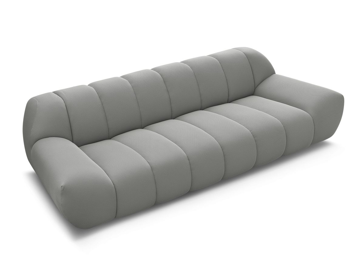 Canapé droit fixe 3 places HAYDEN tissu mesh
