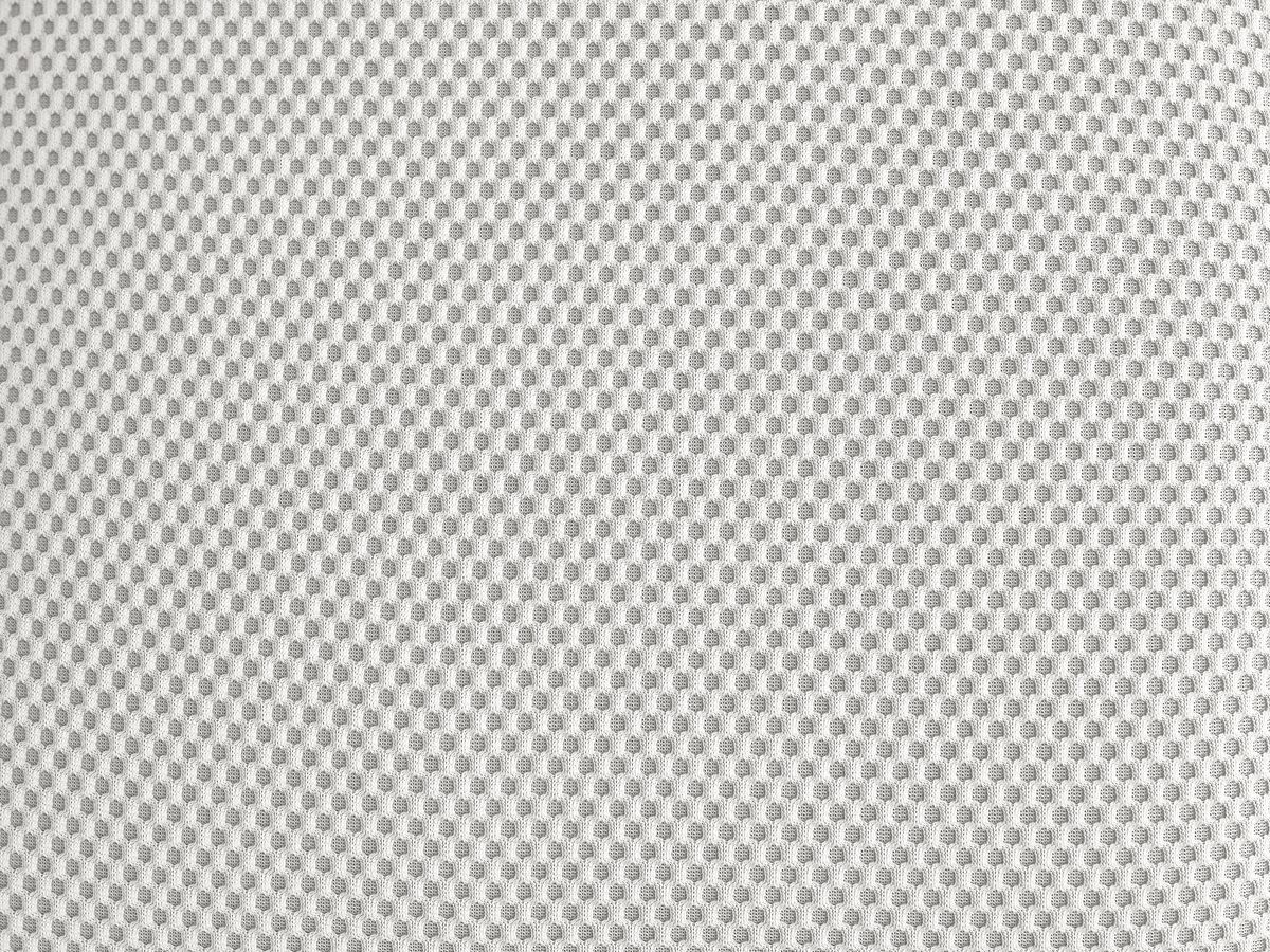 Canapé droit fixe 3 places HAYDEN tissu mesh avec pouf grand avec plateau