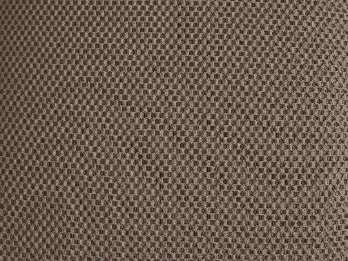Ensemble canapé droit fixe 3 + 2 places HAYDEN tissu mesh avec 1 pouf grand avec plateau, 1 pouf grand et 1 pouf petit