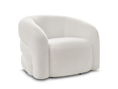 Fauteuil pivotant ELINA tissu bouclette