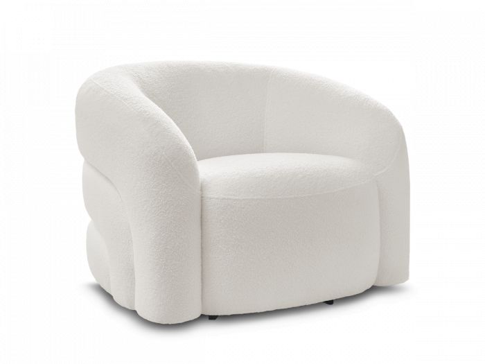 Fauteuil pivotant ELINA tissu bouclette