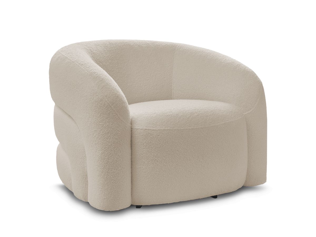 Fauteuil pivotant ELINA tissu bouclette