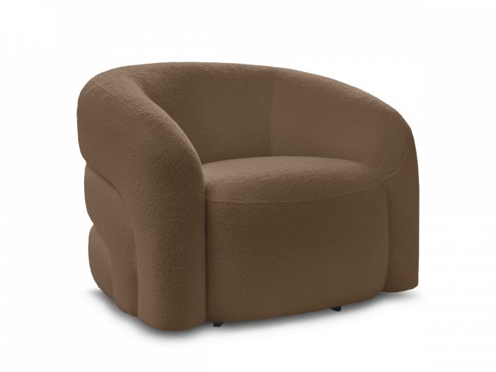 Fauteuil pivotant ELINA tissu bouclette