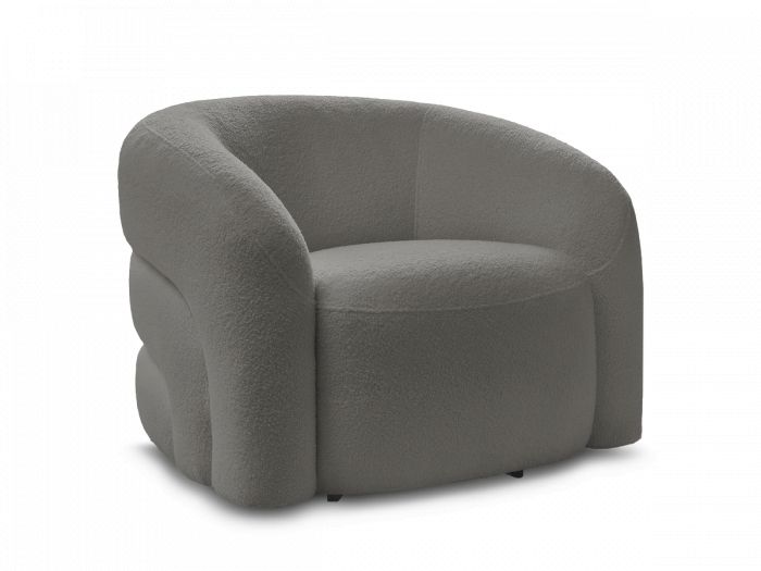 Fauteuil pivotant ELINA tissu bouclette