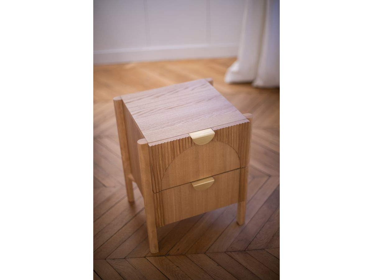 Table de chevet LOLA plaqué frêne — vue 6