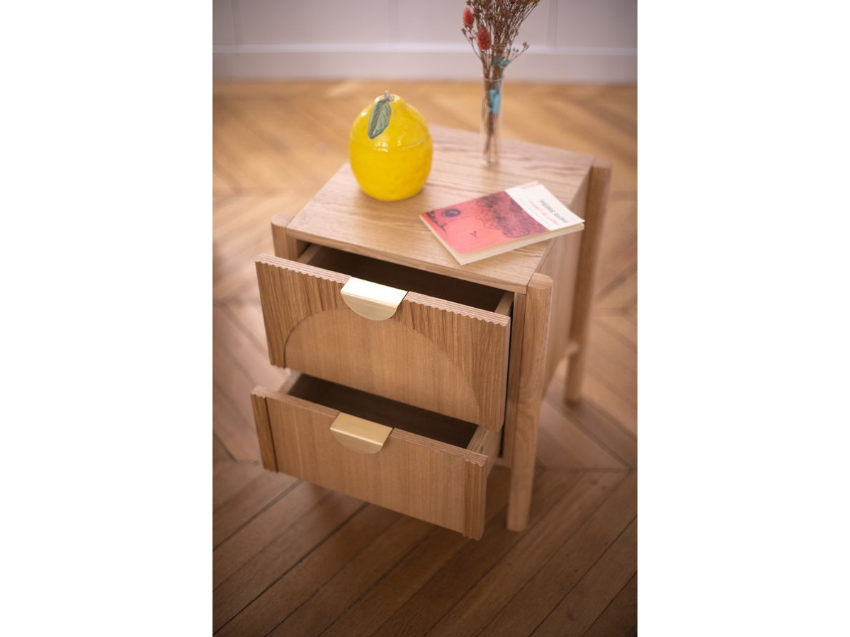 Table de chevet LOLA plaqué frêne