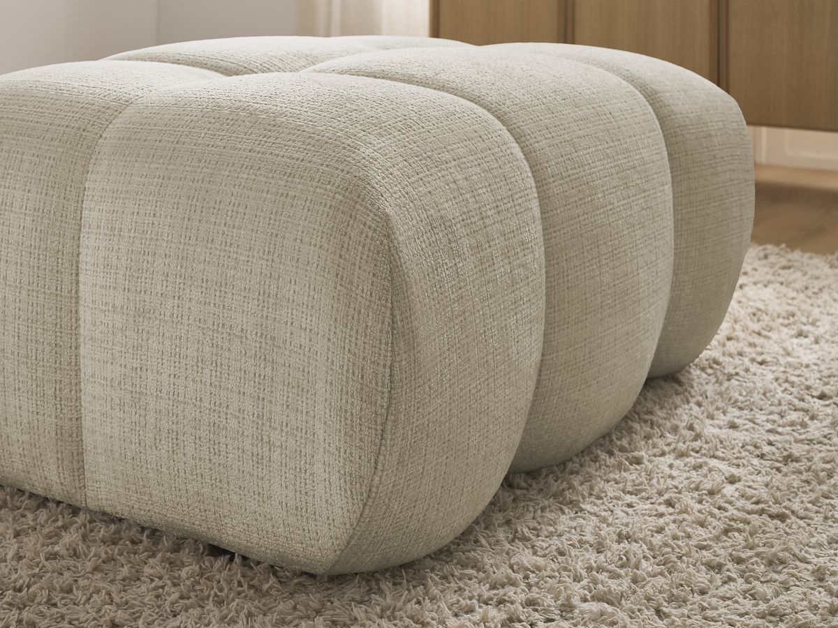 Pouf IVANE tissu texturé
