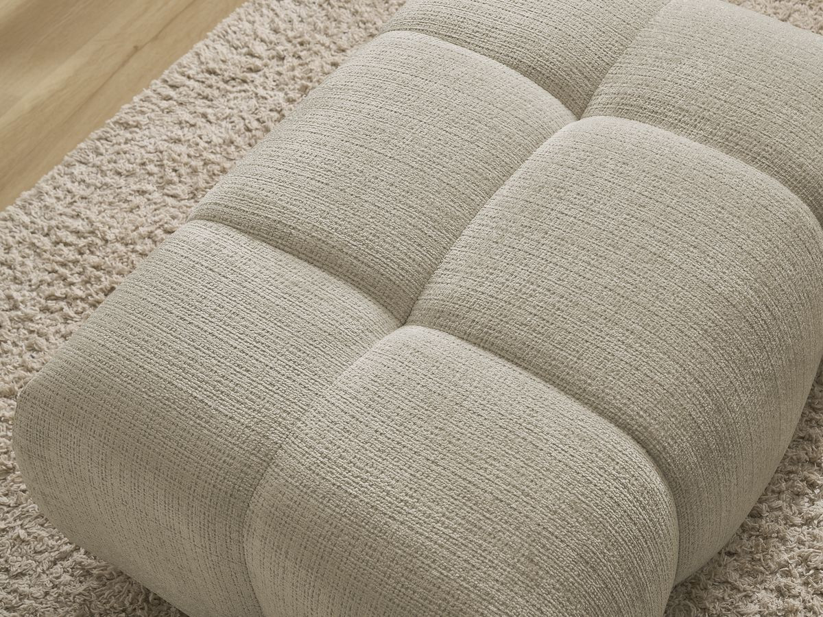 Pouf IVANE tissu texturé