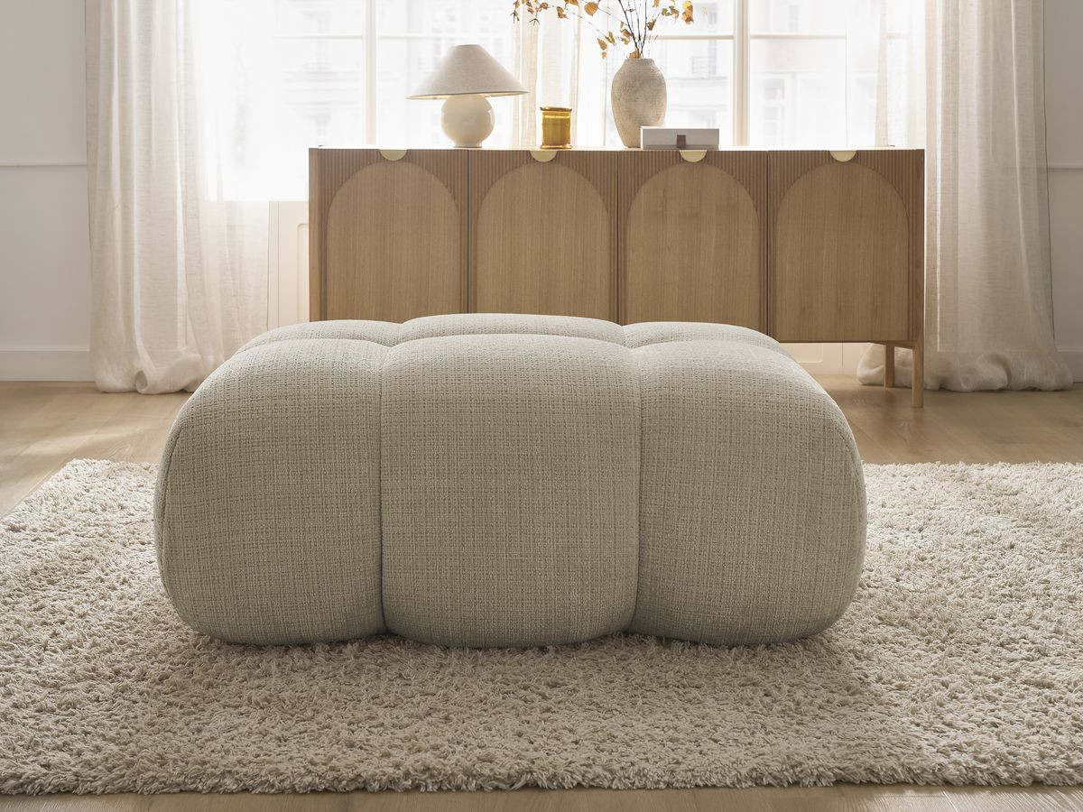Pouf IVANE texturé beige — vue 5