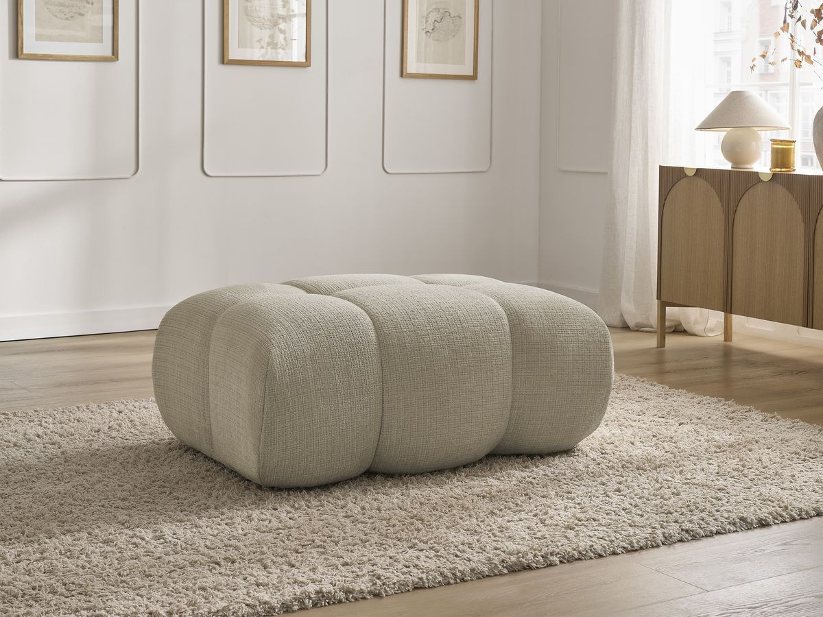 Pouf IVANE tissu texturé