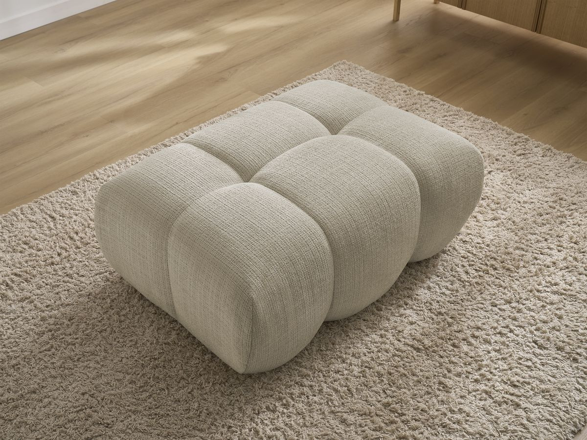 Pouf IVANE tissu texturé