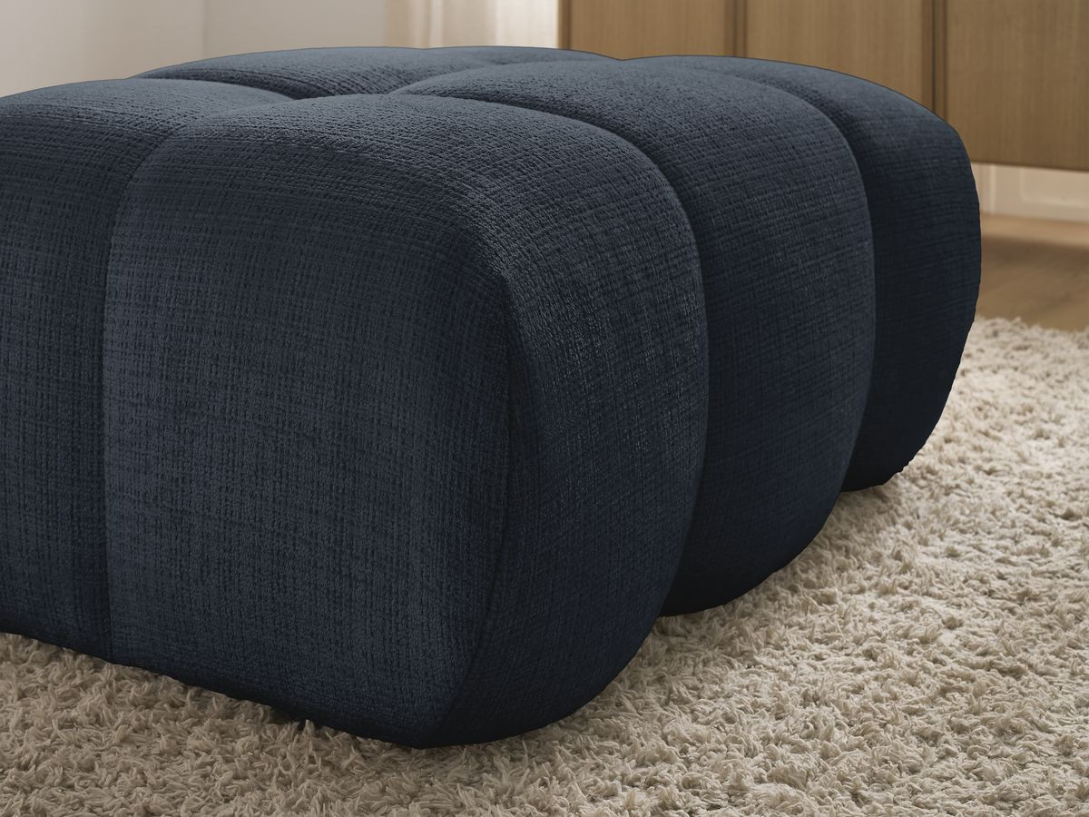Pouf IVANE tissu texturé