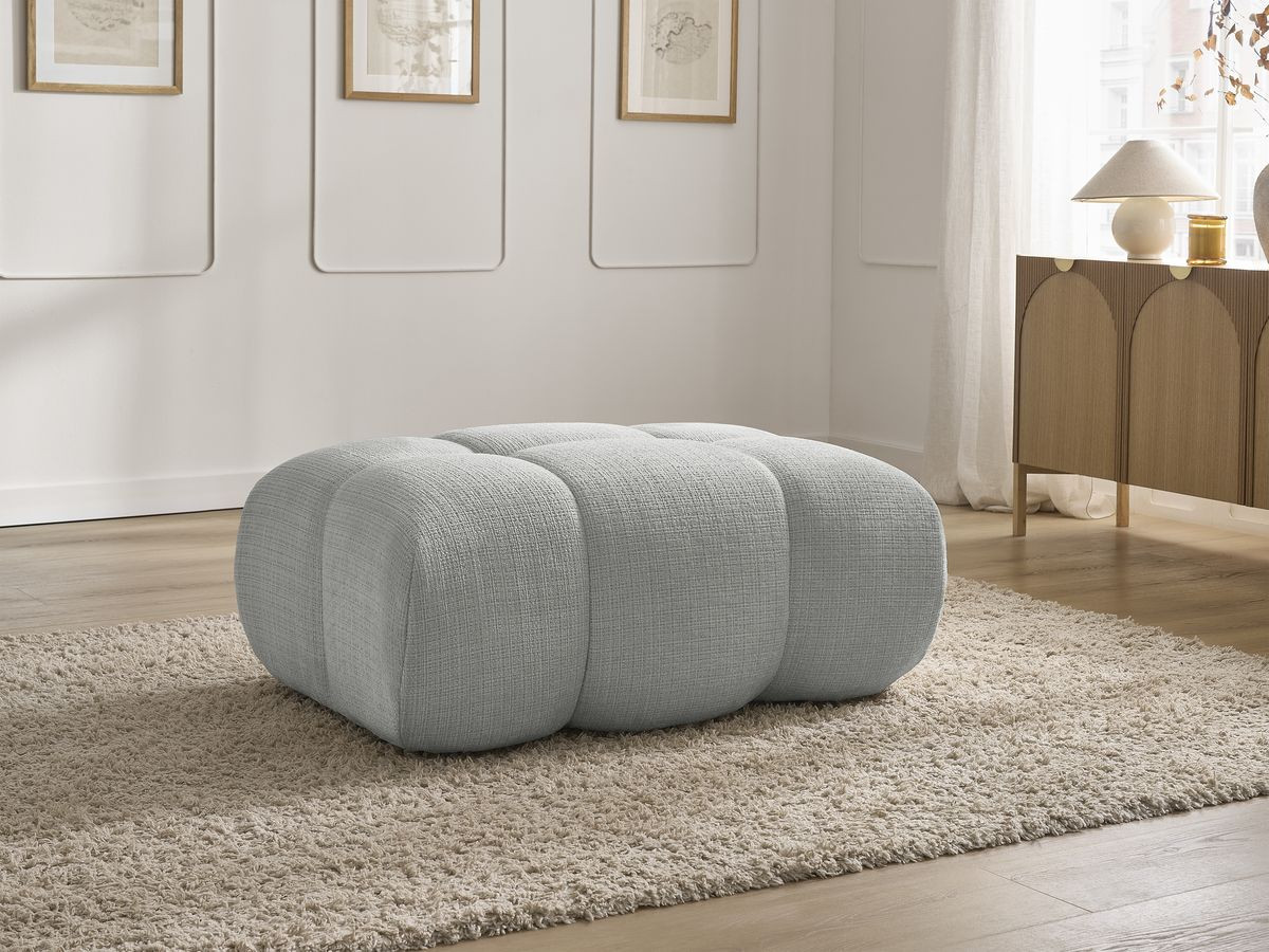 Pouf IVANE tissu texturé