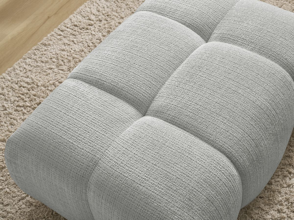 Pouf IVANE tissu texturé